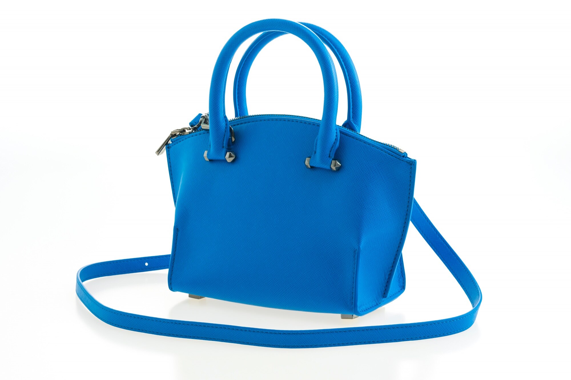 Women Blue Leather Bag